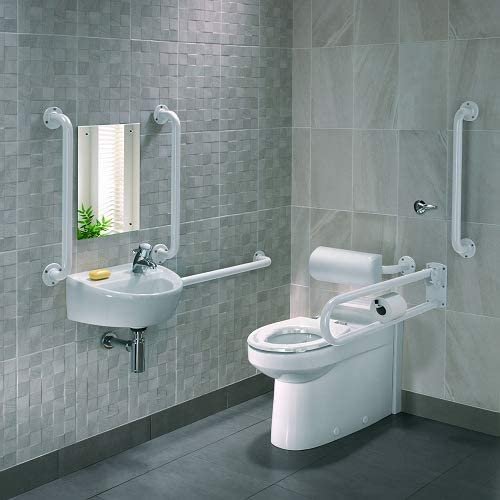 Geberit PK8350WH DOC M R / H Back To Wall White Rail Pack