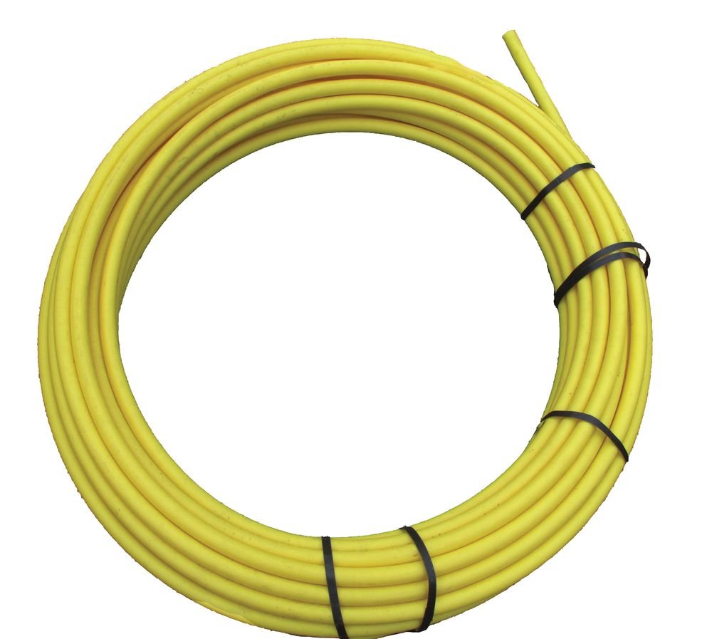 50m Coil Yellow Poly Tube 20mm Diameter
