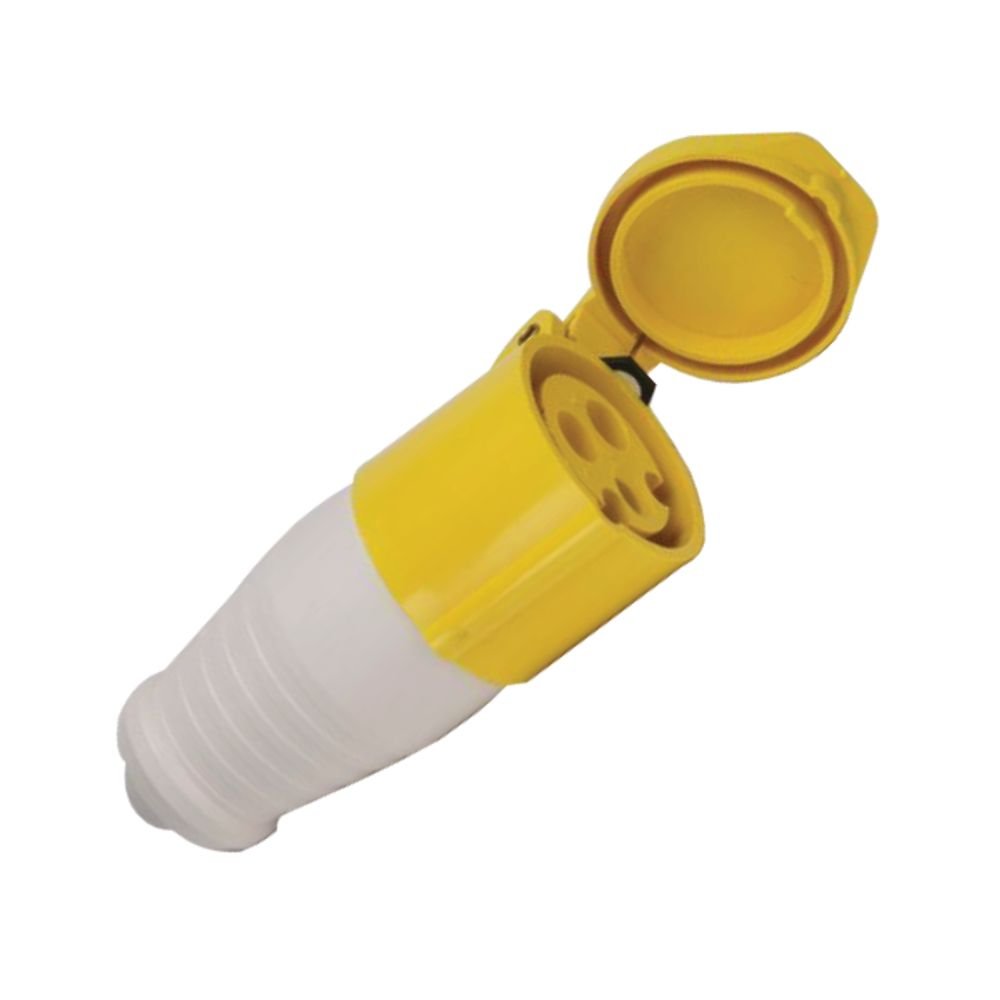 110V Yellow Plastic Socket