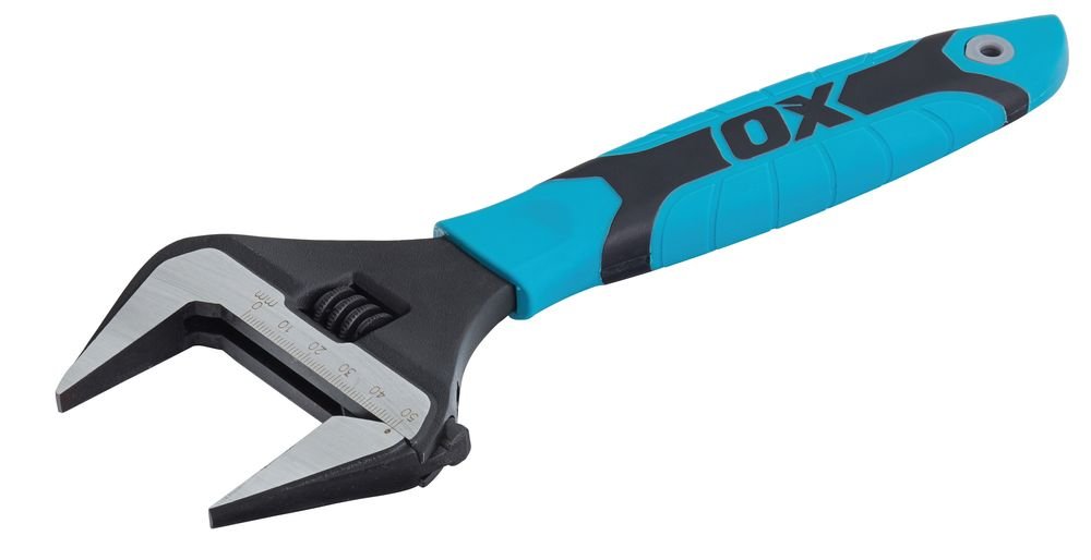 Ox Pro 10" Adjustable Wrench Extra Wide Jaw