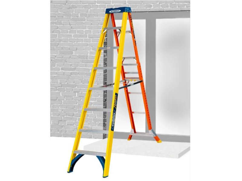 ADJUSTASTEP PRO 8 TREAD FIBRE GLASS STEP LADDER