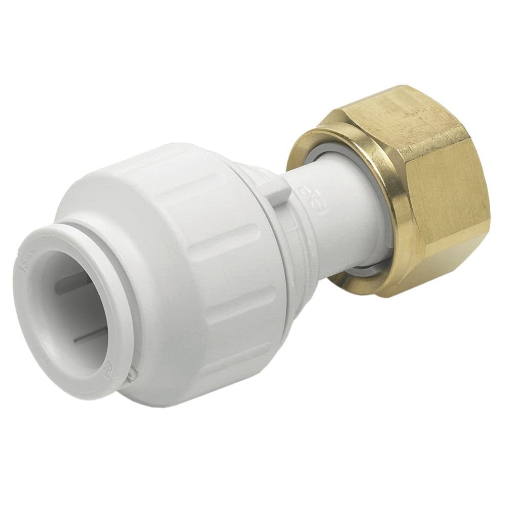 Speedfit 15mm X 1/2" Straight Tap Connector Swivel PEMSTC1514