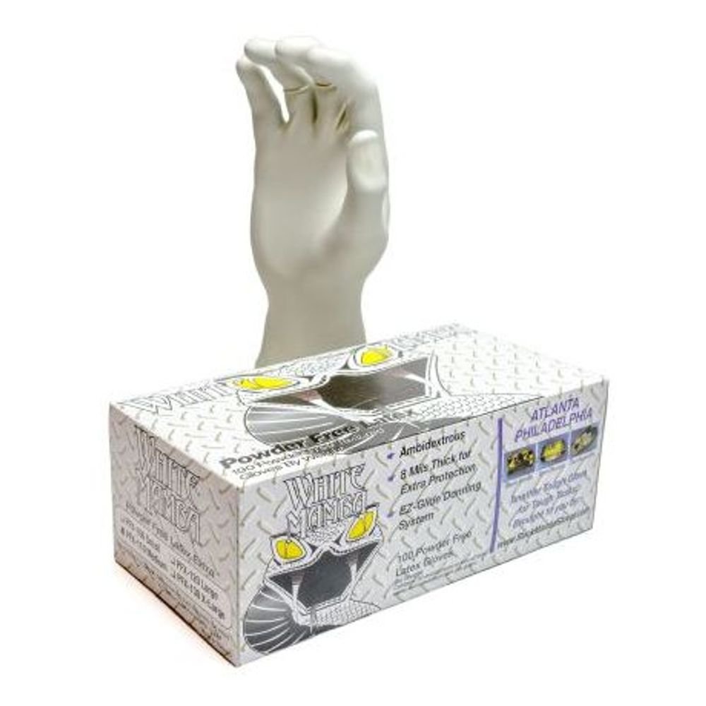 White Mamba Gloves Box Of 100 XL (LATEX)